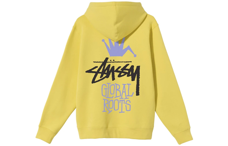 Худи Stussy GLOBAL ROOTS HOOD Logo (черный) — фото 8