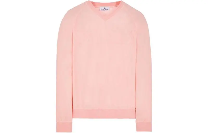STONE ISLAND Sweatshirts Men's Pink V-neck Moderate Straight Fit
