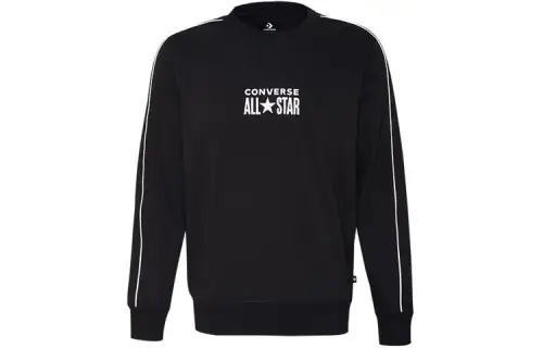 Converse Sweatshirts Men's Black Crew Neck Moderate Regular