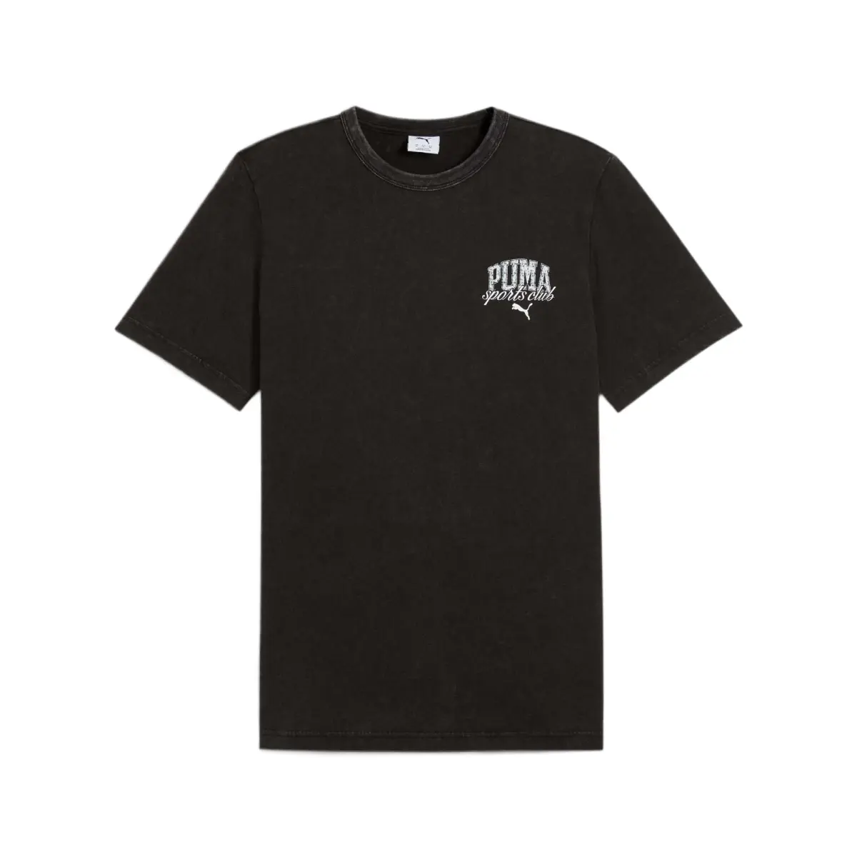 PUMA T-Shirts Men's Black-01 Crew Neck Moderate
