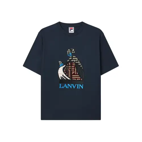 FILA x LANVIN T Shirt Unisex Purple Night Blue