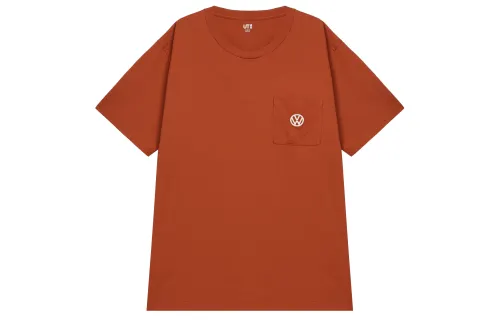 UNIQLO T Shirts Unisex Red Crew Neck