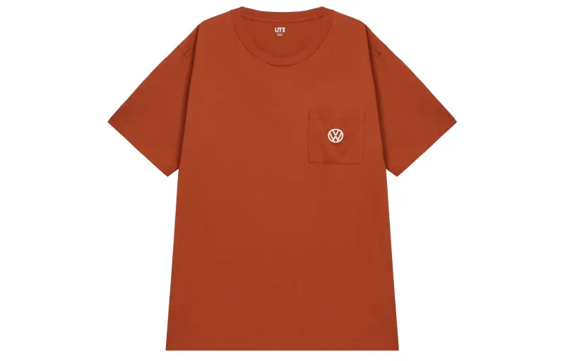 UNIQLO T Shirts Unisex Red Crew Neck