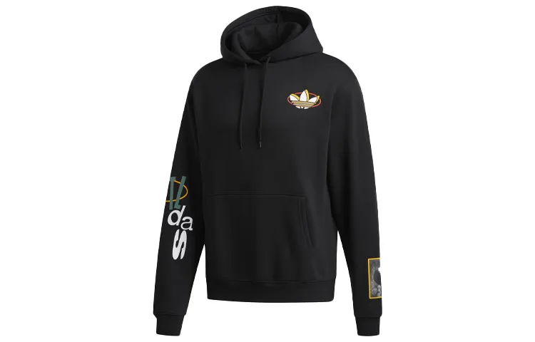 Adidas Originals Sweatshirts Men's Black Hooded Moderate Regular