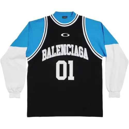 Balenciaga T Shirts Men's Black Crew Neck