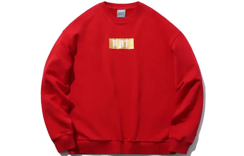 Li Ning Sports Fashion Collection Sweatshirts Unisex Red Crew Neck Moderate Regular