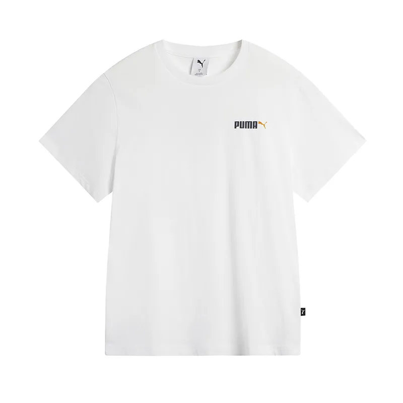 PUMA ESS 2 COLOR SMALL NO. 2 LOGO T Shirt Unisex White