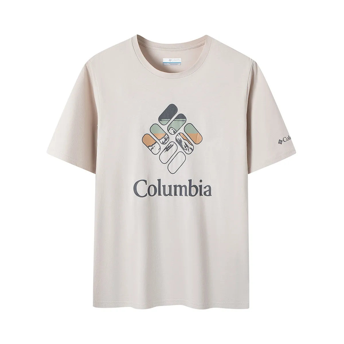 Columbia T Shirt Men's White Khaki