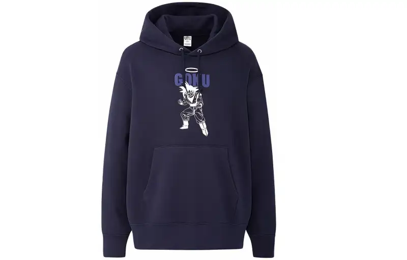UNIQLO Sweatshirts Unisex Cyan Hooded Moderate Regular