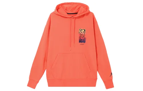 Jordan Zion Sweatshirts Men's Orange Red Hooded Moderate Regular