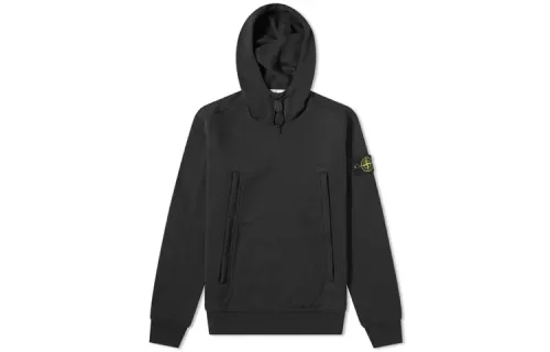 STONE ISLAND Sweatshirts Men's Black Hooded Moderate Regular