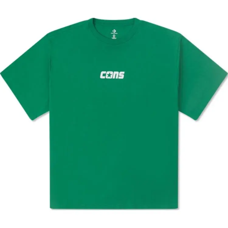Converse T-Shirts Unisex Green Crew Neck Moderate Straight Fit