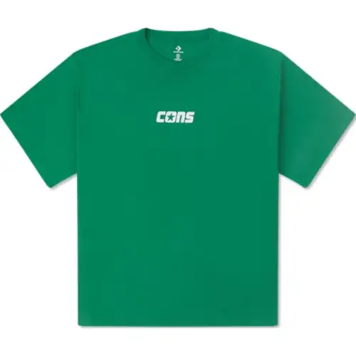 Converse T Shirts Unisex Green Crew Neck Moderate Straight Fit