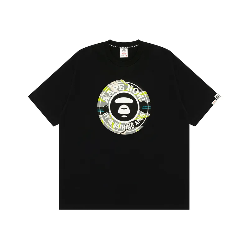 Aape By *A Bathing APE® Moonface print Cotton T shirt
