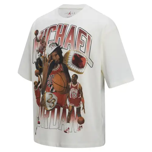 Jordan Flight Essentials T Shirt Men's Sail White/Campus Red