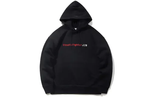 Li Ning Sweatshirts Unisex New Standard Black Hooded Thickened Regular