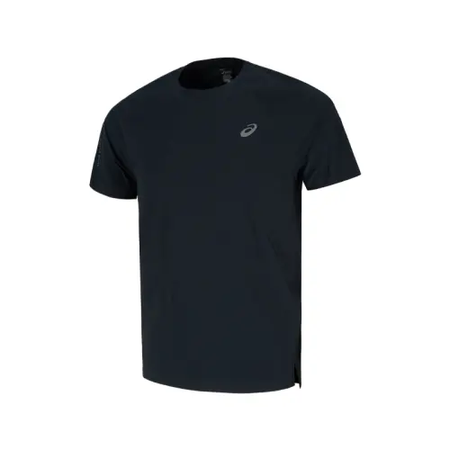 ASICS T Shirts Men's Black Crew Neck Moderate
