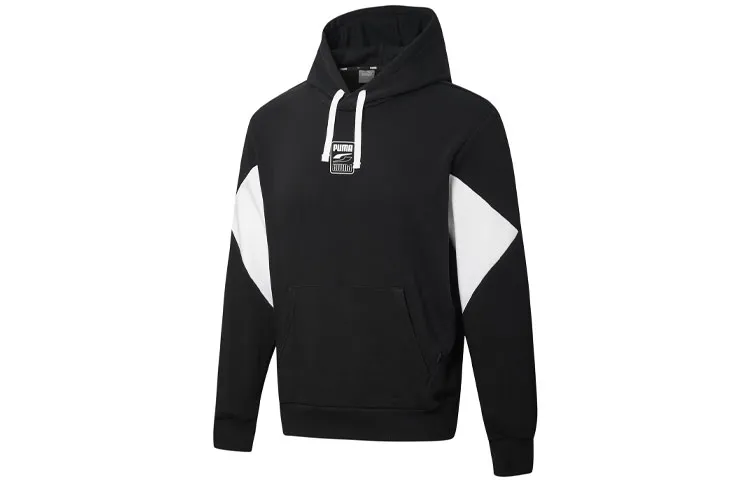 PUMA Sweatshirts Men's Black Hooded Moderate Regular