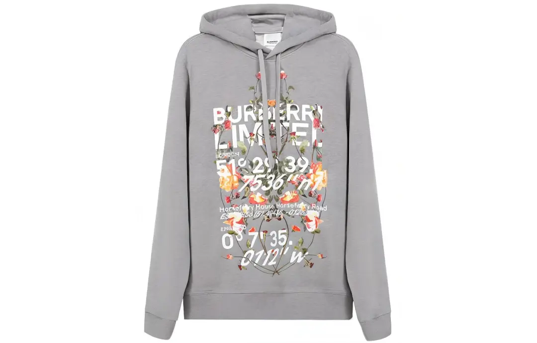 Burberry Floral Montage Print Hoodie