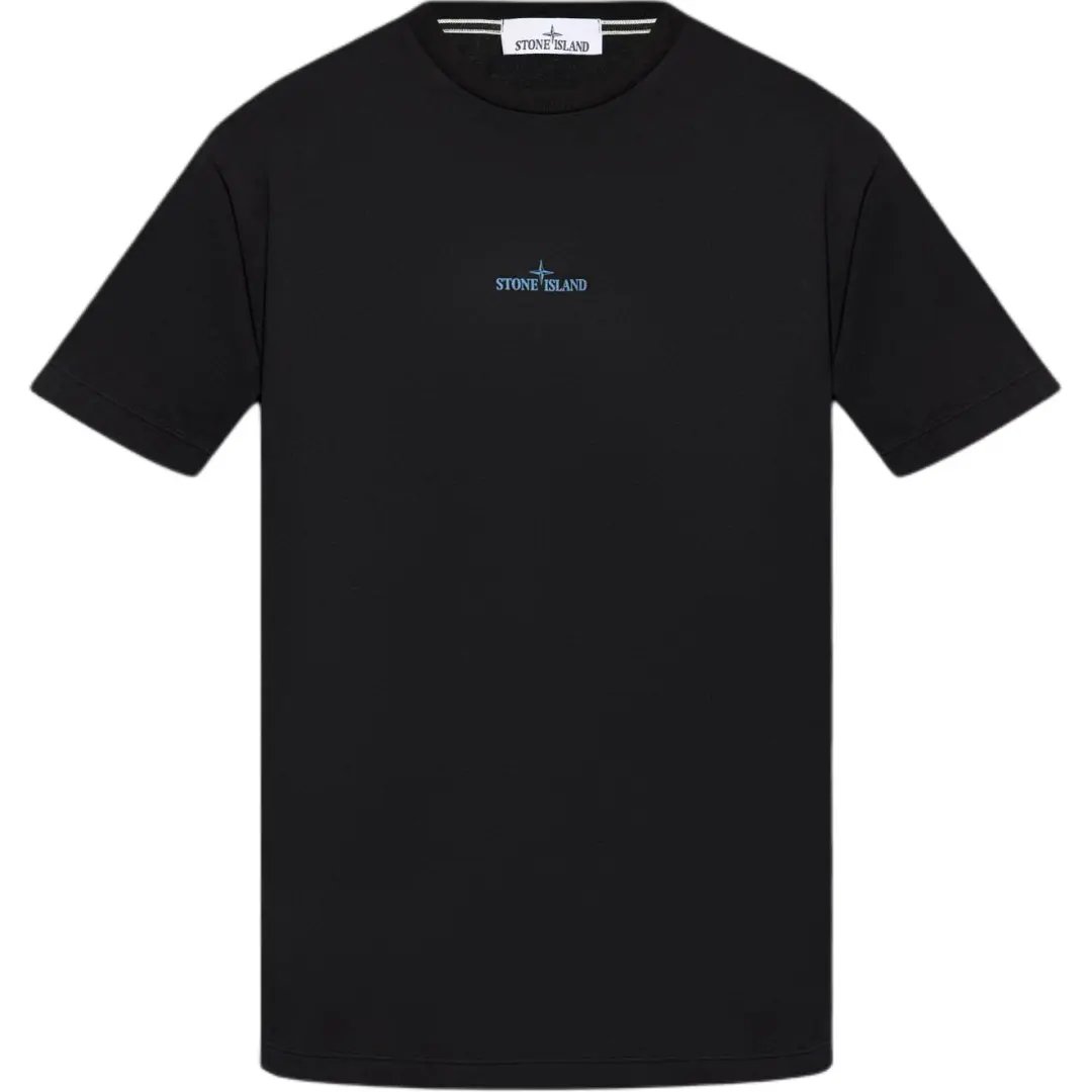 STONE ISLAND Logo Printed Crewneck T Shirt