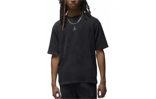 Jordan Flight Essentials T Shirts Men's Black Crew Neck Moderate Straight Fit