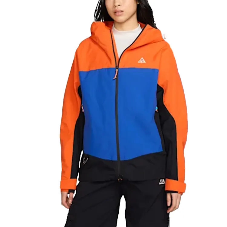 Nike ACG STORM FIT ADV Windbreaker Jackets Men's Safety Orange/Game Royal Blue/Mountain White Hooded Moderate