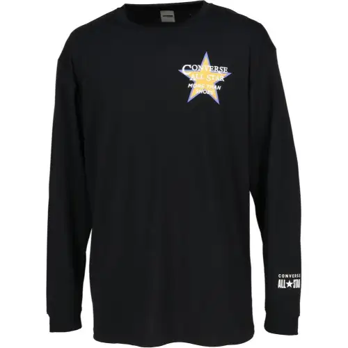 Converse T Shirts Unisex Black Crew Neck Moderate