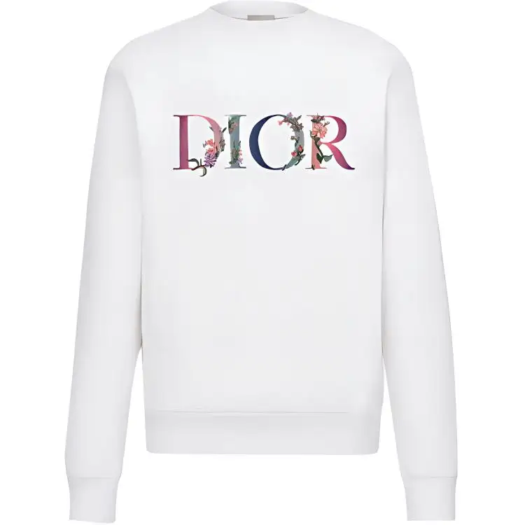DIOR Flowers Embroidered Crewneck