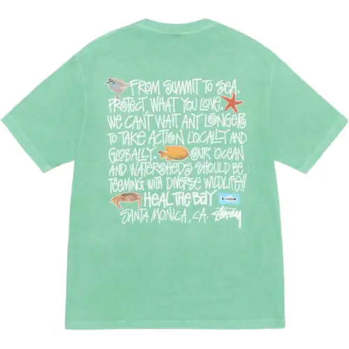 Stussy Heal The Bay Pigment Dyed Summit To Sea Tee
