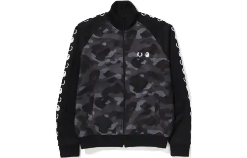 Bape X Fred Perry Color Camo Track Jacket