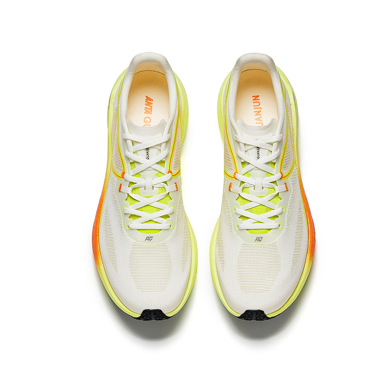Anta Breathable And Lightweight Low top Casual Running Shoes Men’s White Green Orange