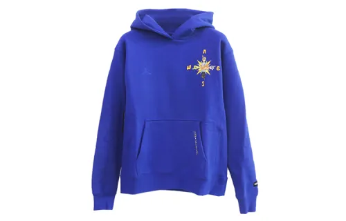 Jordan Sweatshirts Men's Blue Hooded Moderate Regular