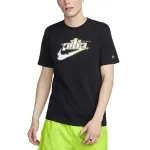 Nike T Shirts Men's Black Crew Neck Moderate Straight Fit