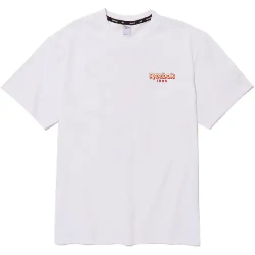 Reebok T Shirts Unisex White Crew Neck Moderate Straight Fit