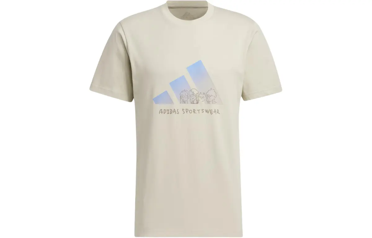 Adidas Graphic T-Shirt Asia Sizing 'White Blue'