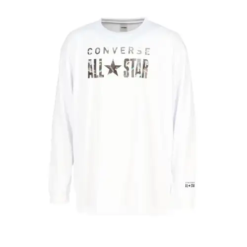 Converse T Shirts Men's White Crew Neck Moderate