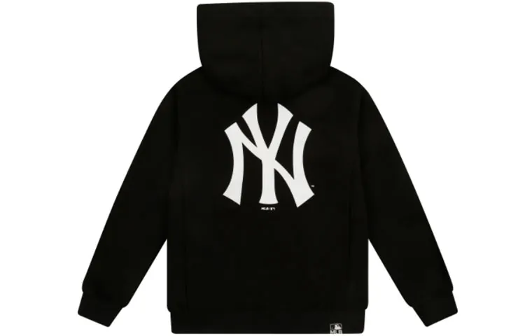 MLB New York Yankees Sweatshirts Unisex Black Hooded Moderate Straight Fit