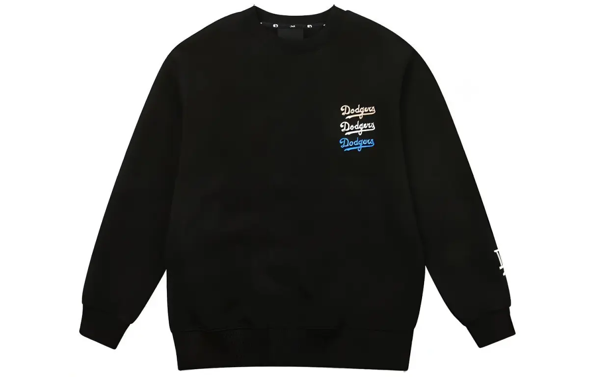MLB Sweatshirts Unisex Black Crew Neck Moderate