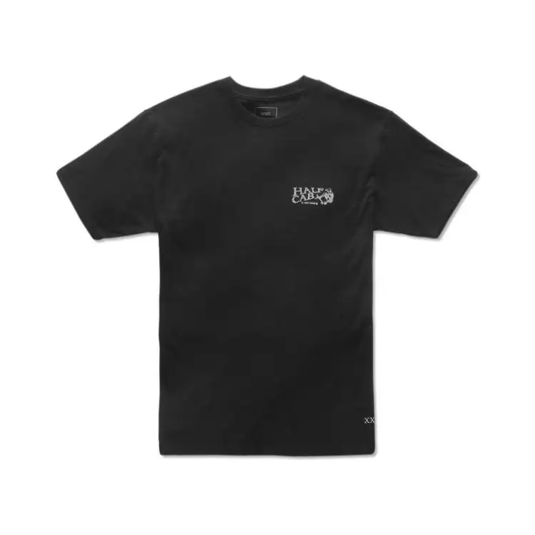 Vans T Shirts Men's Black Crew Neck Moderate Straight Fit