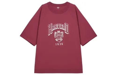 UNIQLO T Shirts Unisex Fuchsia Crew Neck