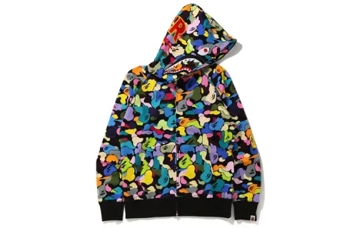 Bape Multi Camo Shark Full Zip Hoodie SS23