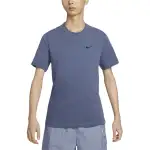 Nike T Shirts Men's Fen Blue Crew Neck Moderate Straight Fit