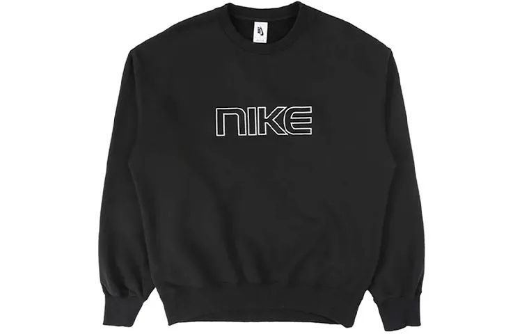 Nike Sweatshirts Men's Black Crew Neck Moderate Regular