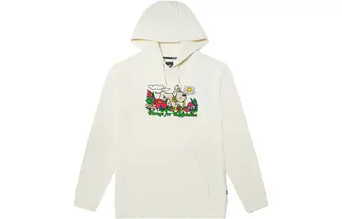 Vans Sweatshirts Unisex Vintage White Hooded Moderate Regular