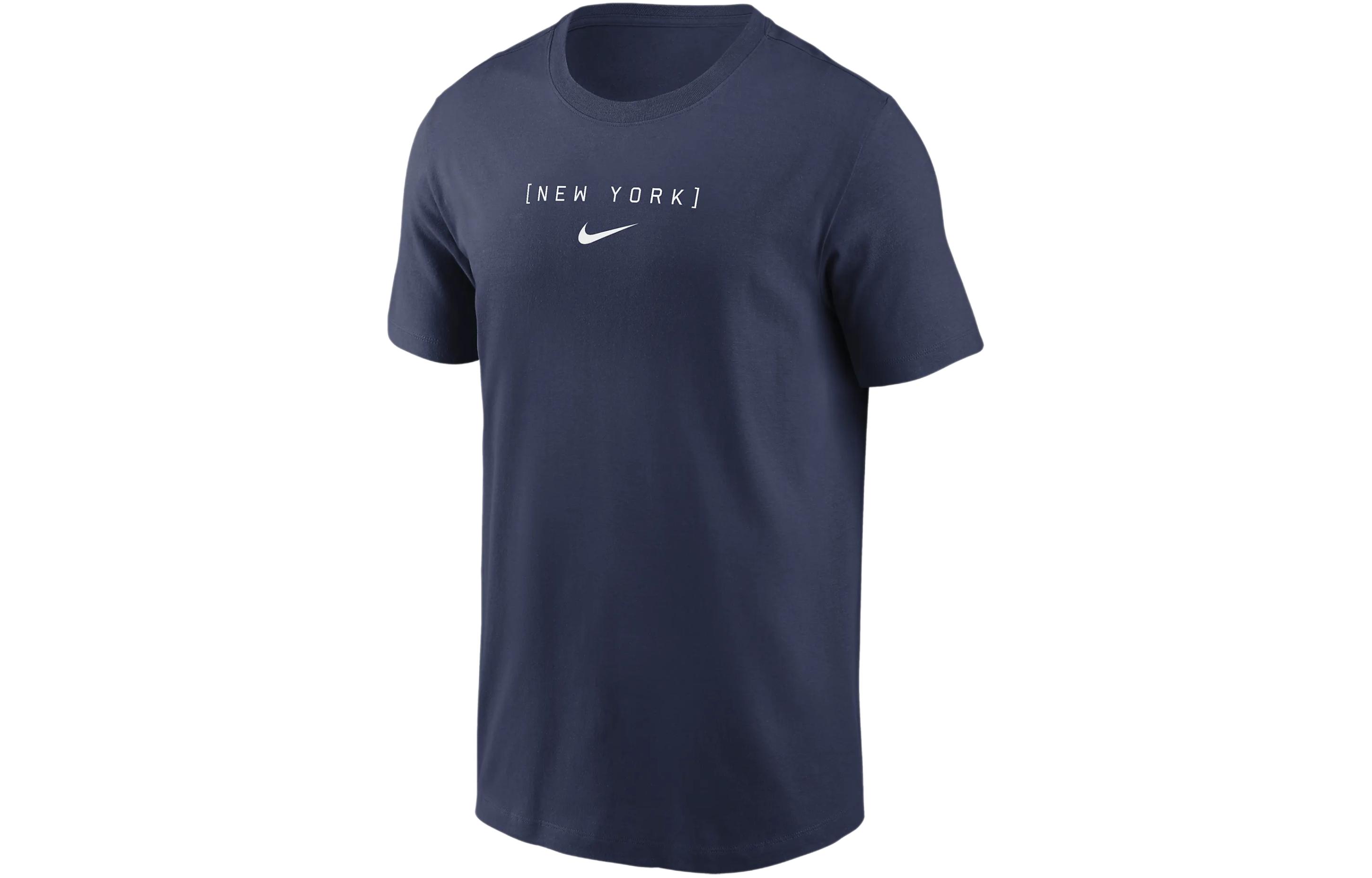 Nike MLB Collaboration New York Yankees Large Logo Back Stack T Shirt New York Yankees Men's Marine Blue