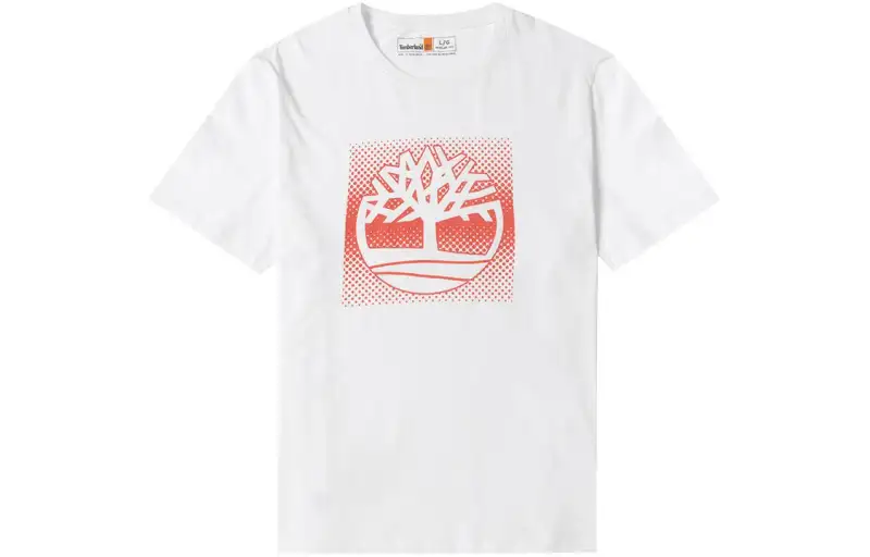 Timberland T Shirts Men's White Crew Neck Moderate