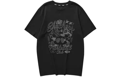 Skechers SS24 Drop Shoulder Sleeve T Shirt Unisex Carbon Black
