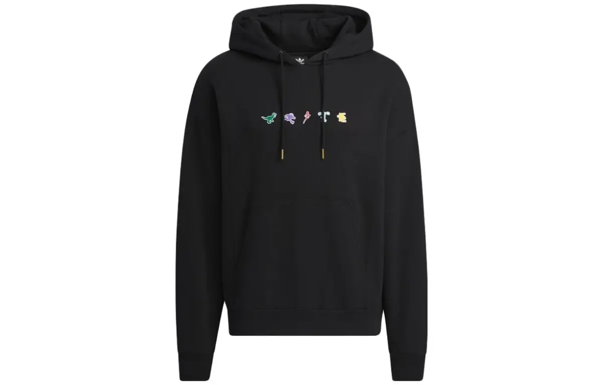 Adidas Originals Sweatshirts Unisex Black Hooded Moderate Regular