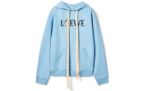 LOEWE Sweatshirts Unisex Blue Hooded Moderate
