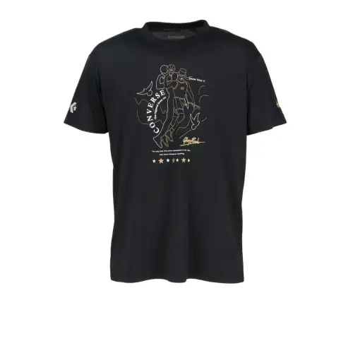 Converse T Shirts Men's Black Crew Neck